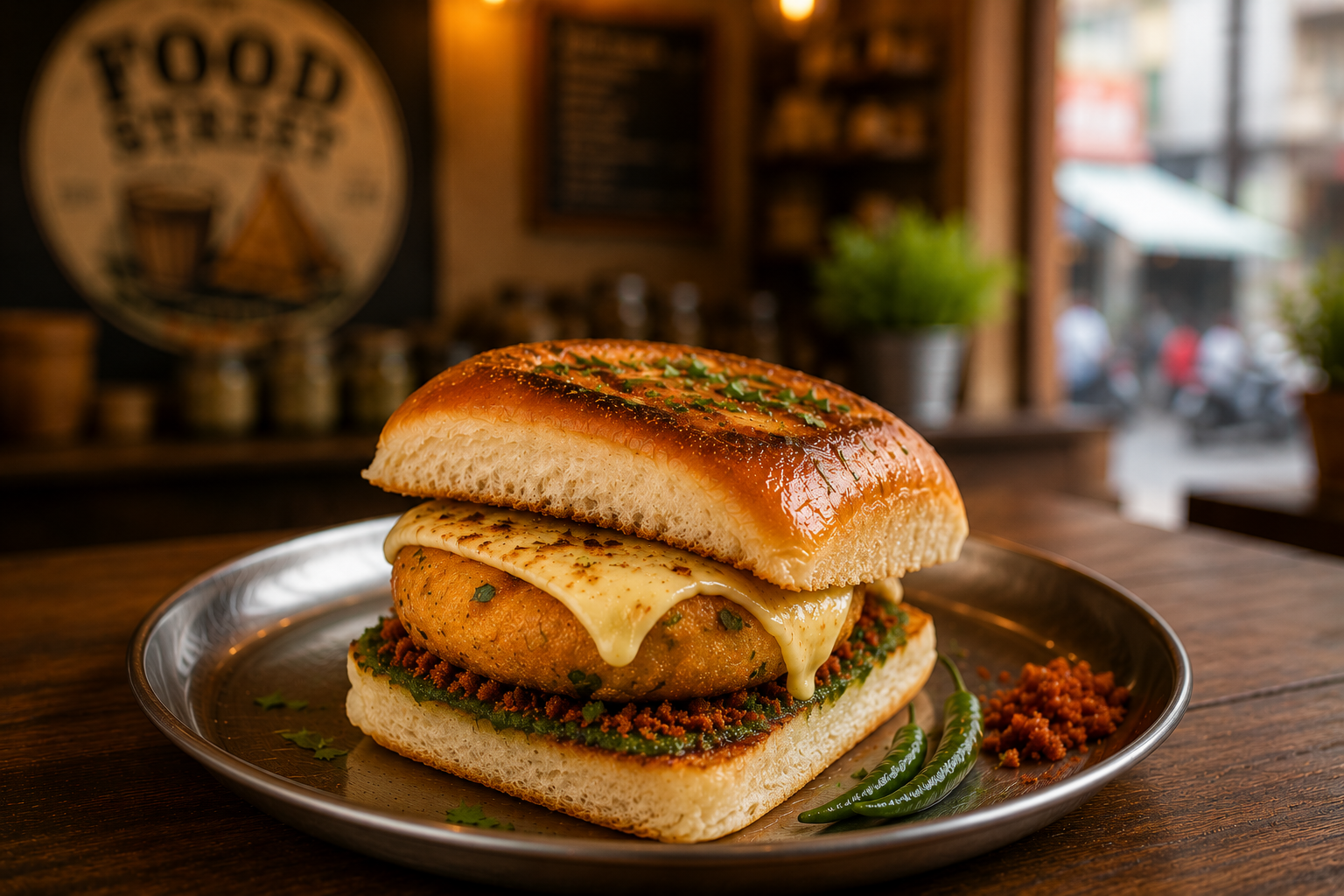 Cheese Butter Grill Vada Pav